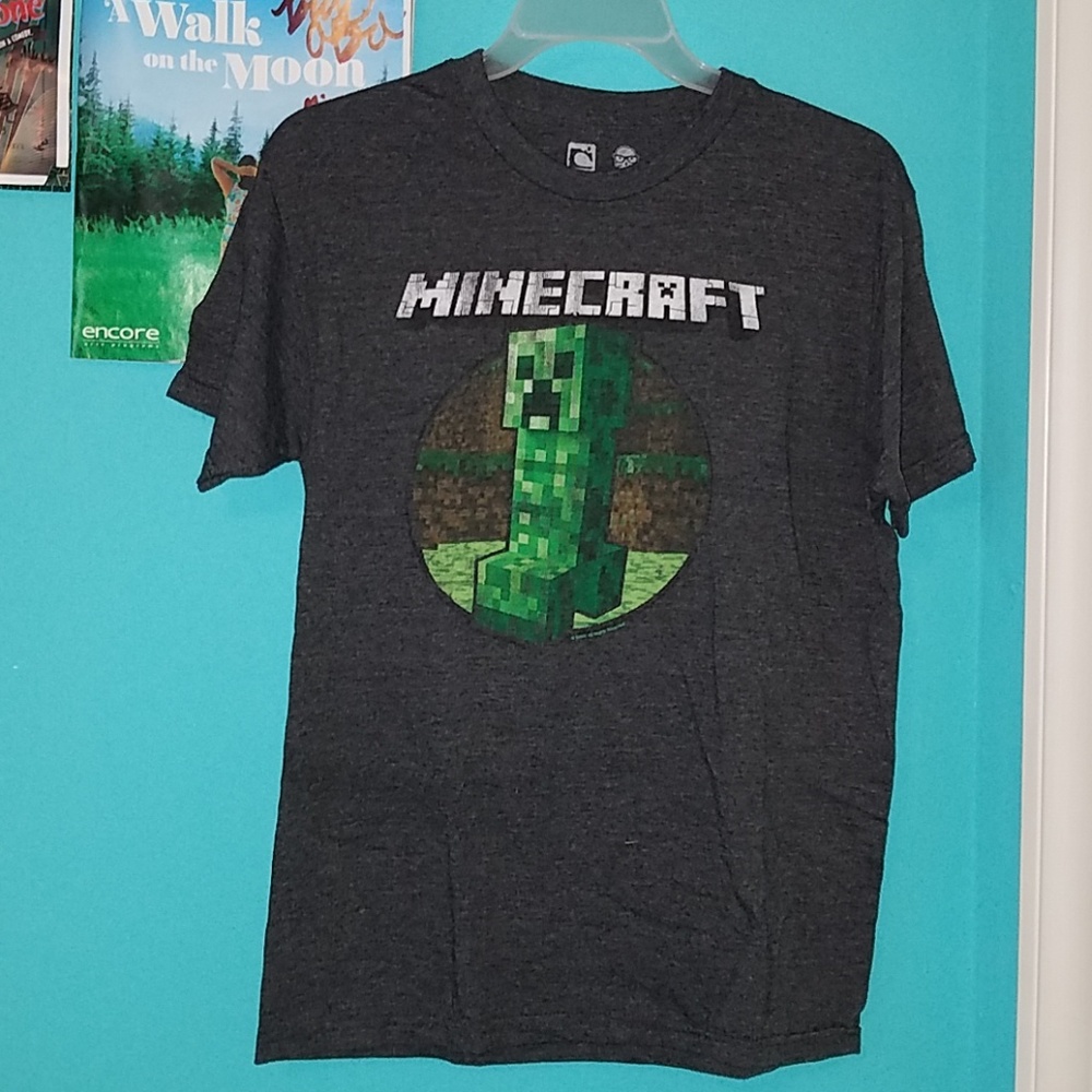 Dark Grey Minecraft Creeper T-Shirt